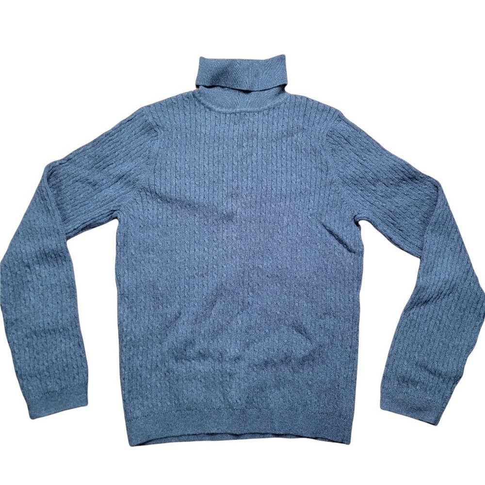 Jeanne Pierre Pullover Sweater Turtle Neck Gray Size Large